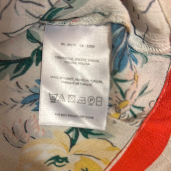 Anthropologie Maeve Red and White Floral Blouse - Picture 3 of 5